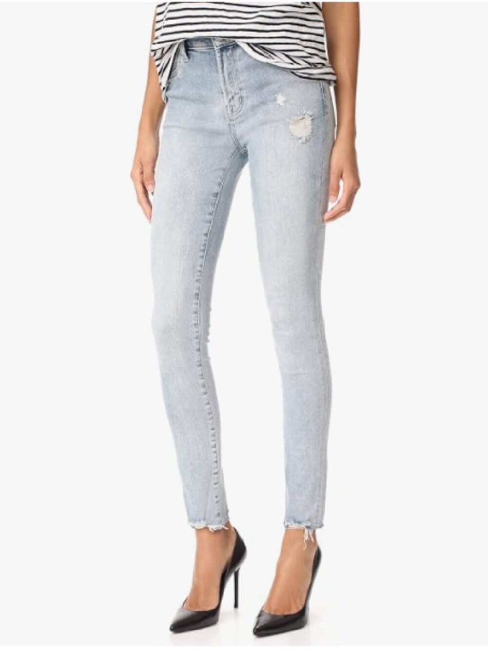 NEW J Brand Women's Maria High Rise Remnant Destruct Skinny Jean, 27